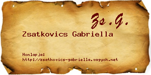 Zsatkovics Gabriella névjegykártya