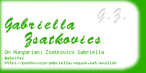 gabriella zsatkovics business card